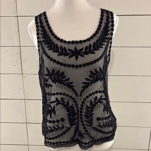 Forever 21 Black Graphic Embellished Tank Top
